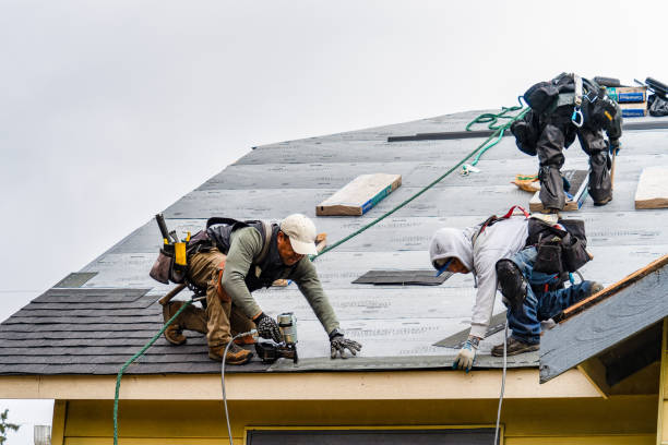 Professional Gutter Installation technician working in Marion, OH